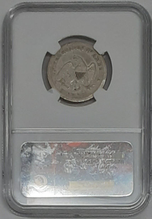 1861-S Seated Liberty Silver Quarter 25c  NGC VF Details-Scratched  Scarce Date