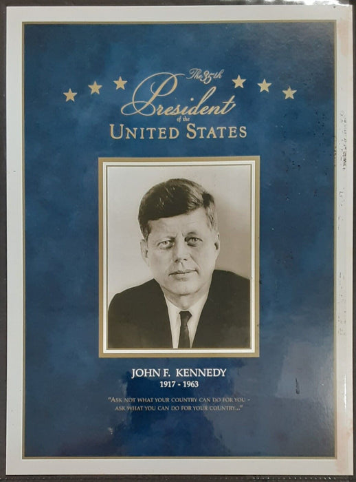 John Kennedy 35th President US Coin Set in Handsome Info Folder