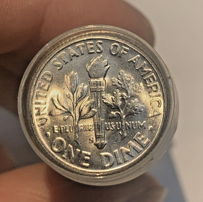 1953-S Roosevelt Dime BU/UNC Roll-50 Coins