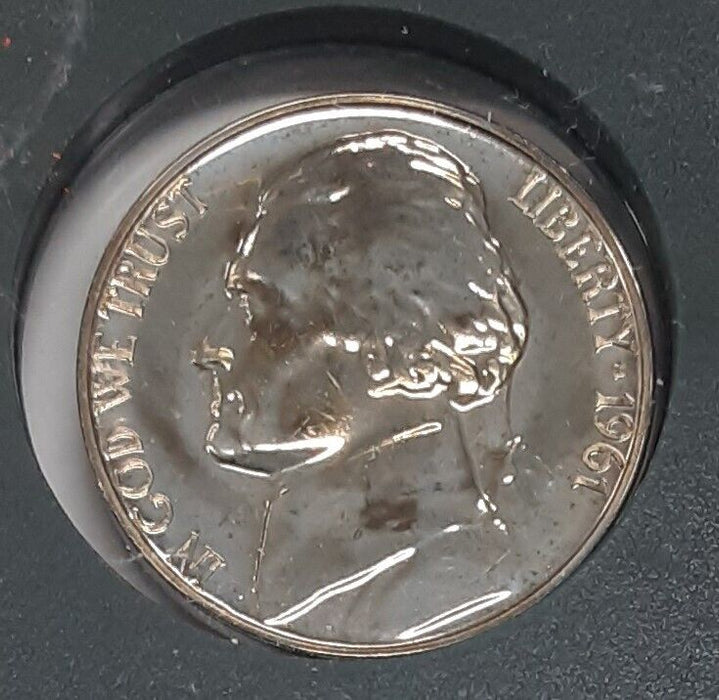 1961 Jefferson Nickel Proof Coin in Plastic Holder