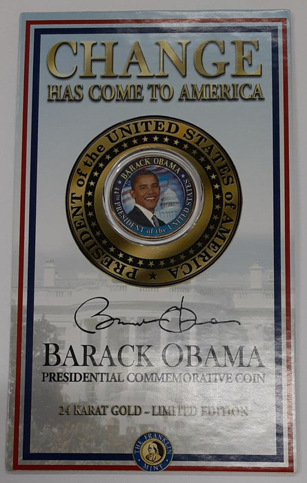 Barack Obama Change Has Come to America Half Dollar in Card