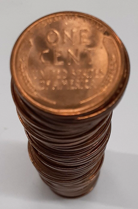 1938 Lincoln Cent Roll - 50 GEM BU Coins Total in Tube