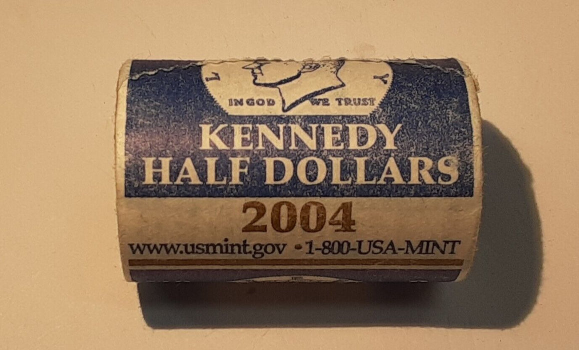 2004-P BU Kennedy Half Dollar Roll 20 Coins United States Mint Wrapper OBW