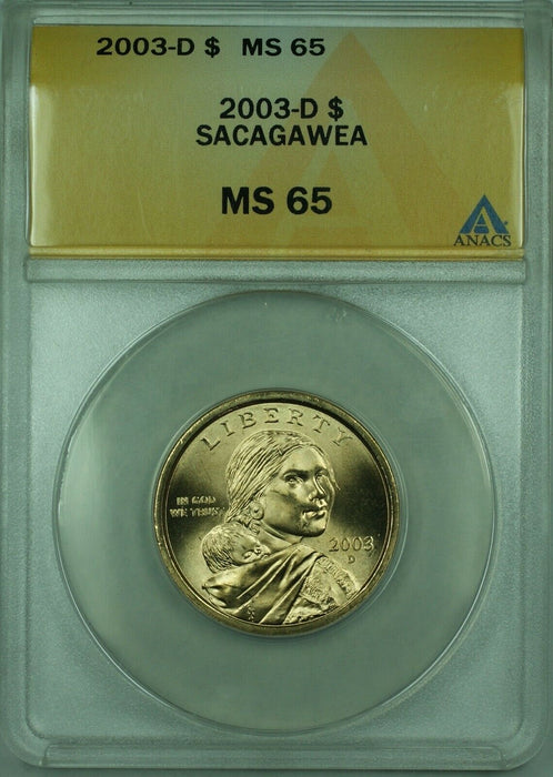 2003-D Sacagawea Dollar $1 ANACS MS-65