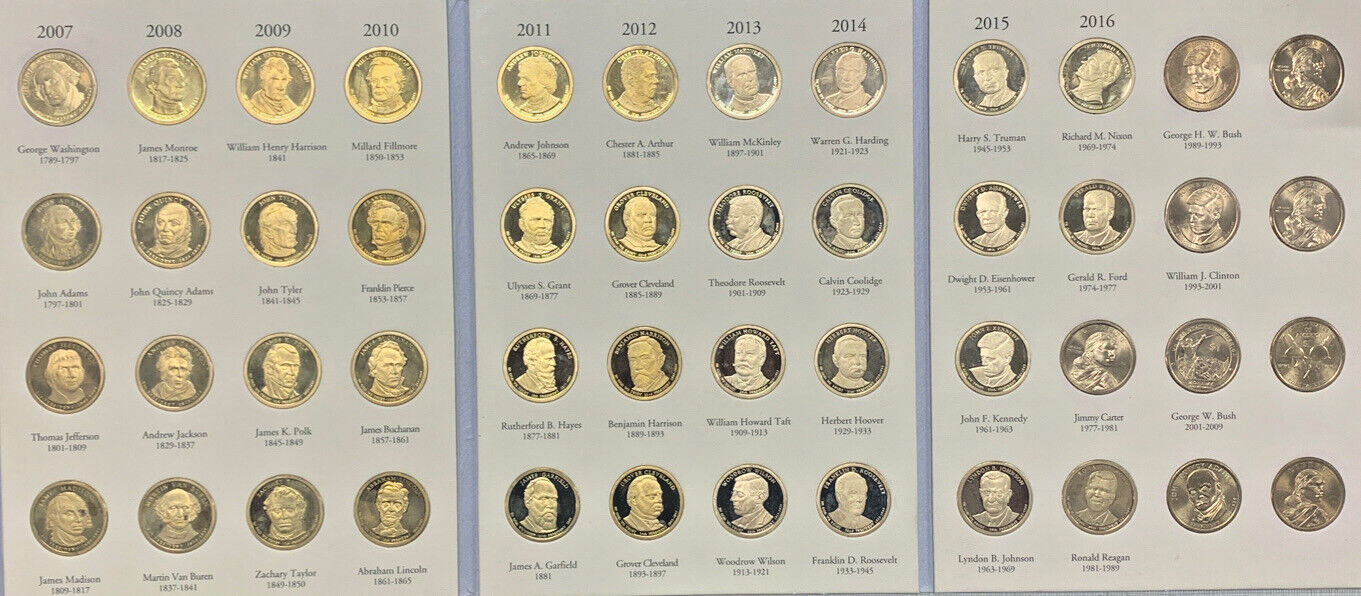 2007-2016 Presidential Proof $1 Dollar Set-Littleton Coin Folder (A)