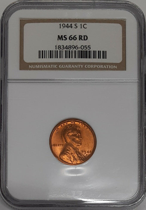 1944-S Lincoln Wheat Cent 1c NGC MS-66 RD