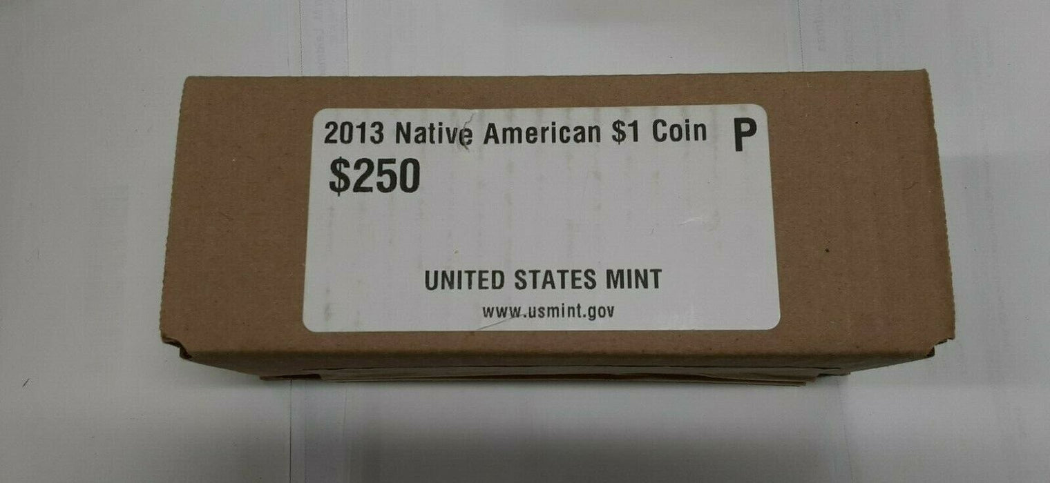 2013-P Native American Dollar Sealed Box of 250 BU 1$ Coins