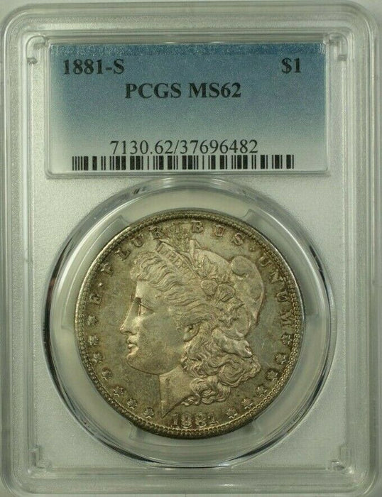 1881-S Morgan Silver Dollar Coin PCGS MS-62 Toned (Better Coin) (21) B