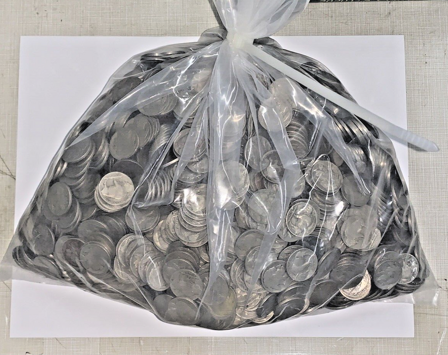 Bag/Lot Of 2000 Buffalo Nickels With Dates