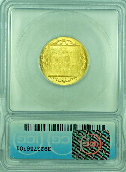 1925 Netherlands Ducat Gold Coin ICG MS 64+