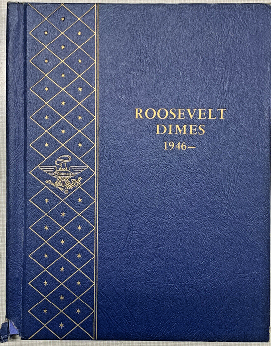 1946-1964 Roosevelt Silver Dime Complete Set-Whitman Deluxe Album (N)