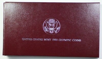 1992 Olympic Commemorative Proof Silver Dollar $1 Coin As Issued W/ Box & COA