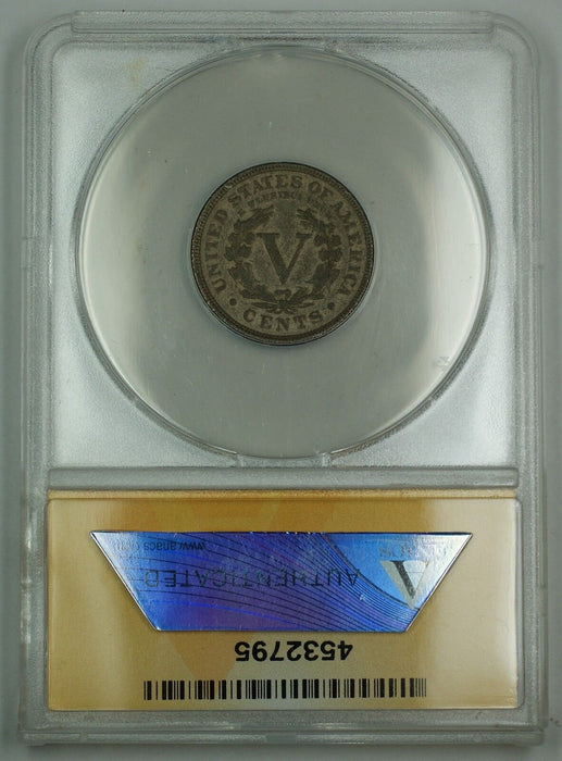 1891 Liberty V Nickel Coin 5c ANACS VF-20 Details Damaged