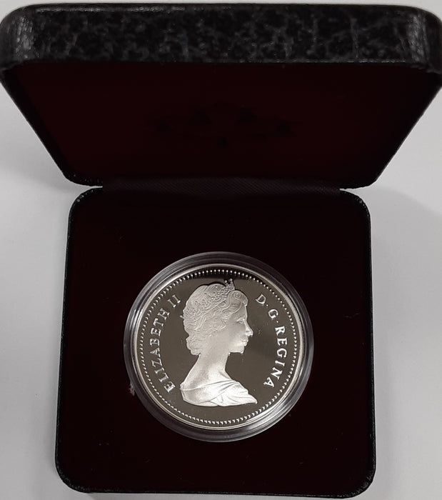 1987 Canada Silver Dollar, 400th Anniversary of John Davis' Exploration, In Box