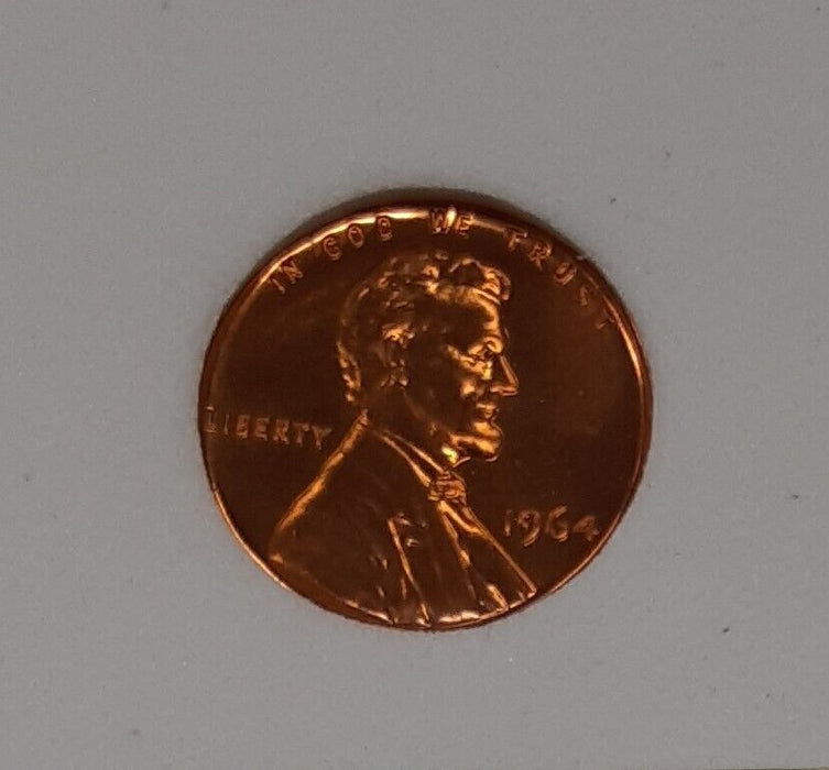 1964 Proof Lincoln Cent 1c Coin - Gem Proof in Holder