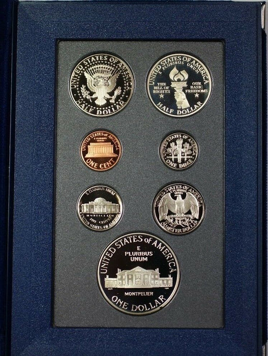 1993-S U.S. Mint Bill of Rights Prestige Set Gem Proof Coins Silver $1 as Issued