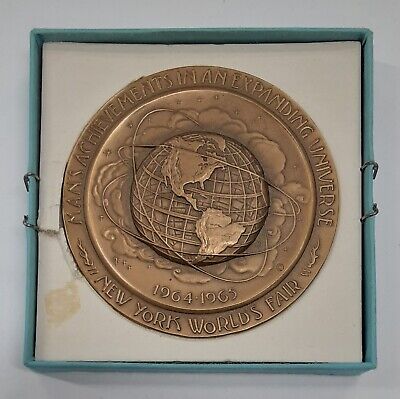 1964-65 N.Y. World's Fair Collectors Bronze Medal in Original Box by MACo