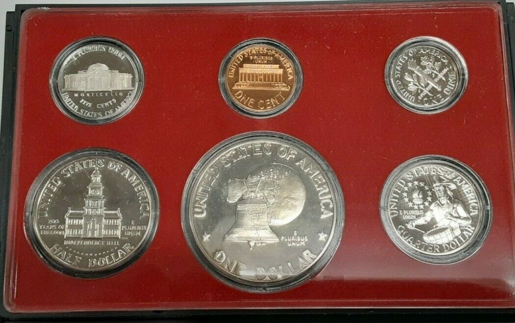 1975-S US Mint Clad Proof Set With Six Gem Coins in Holder - No Sleeve