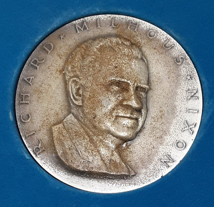 1969 Richard Nixon Inaugural .999 Silver Medal 4.46 Oz by MACo. W/Tarnish