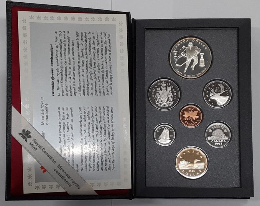 1993 Canada 7pc Proof Set- 100th Anniversary Stanley Cup- in OGP