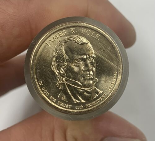 2009-P James K. Polk Presidential Dollar Roll 50 BU Coins-In Gold Bar Box