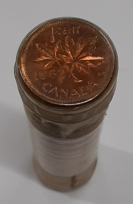 1962 Canada Cent Roll - 50 BU Coins in Coin Tube