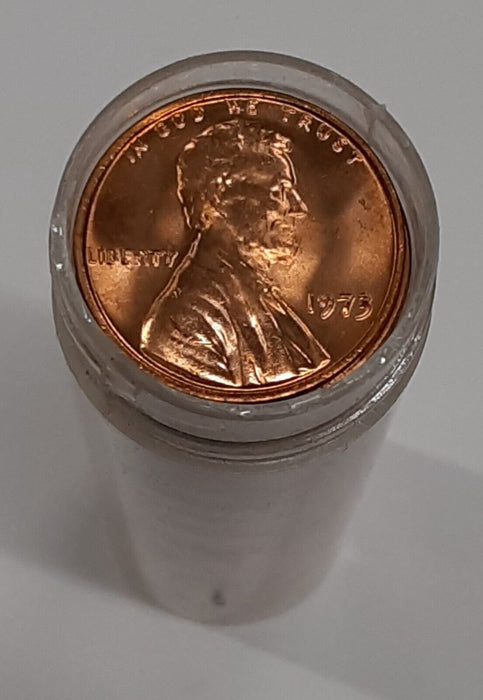 1973 Lincoln Cent Roll - 50 BU Coins Total in Wrappers/Tubes