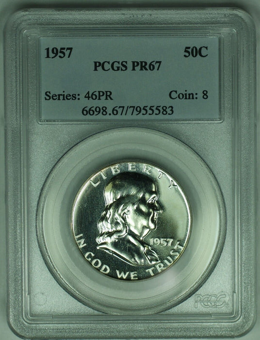 1957 Franklin Half Dollar Proof .50C PCGS PR 67 (18)