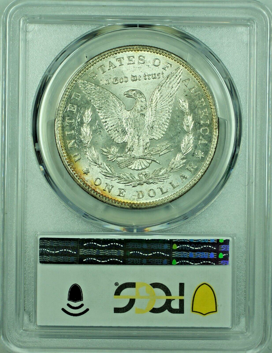 1896 Morgan Silver Dollar Light Colorful Tone PCGS MS 63 48