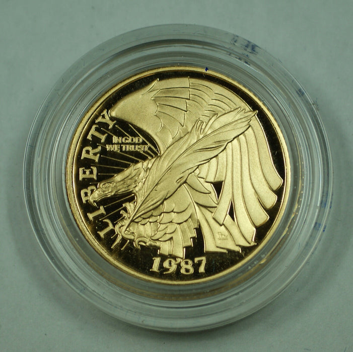 1987 Constitution Commemorative $5 Proof Coin in capsule and case, no COA