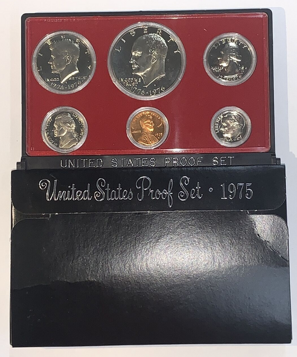 1975-S U.S. Clad Proof Set: Complete 6-Coin Set, Original Packaging