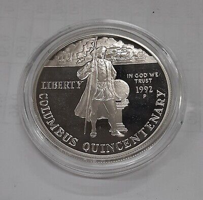 1992-P Christopher Columbus Proof Commemorative Dollar Coin In Capsule ONLY