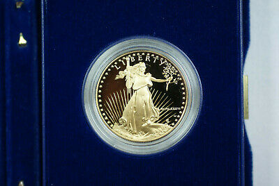 1986-W Proof 1 Oz American Gold Eagle $50 Coin w/ Box & COA