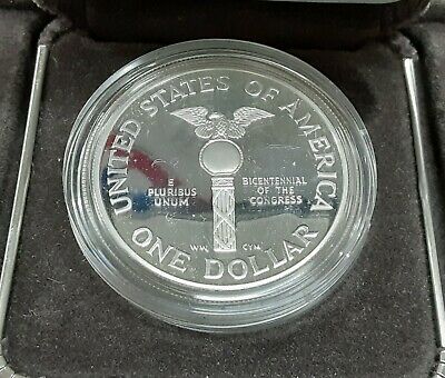 1989-S Congressional Proof Silver $1 In Original Mint Packaging w/COA