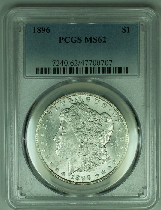 1896 Morgan Silver $1 Dollar Coin PCGS MS 62 (4)
