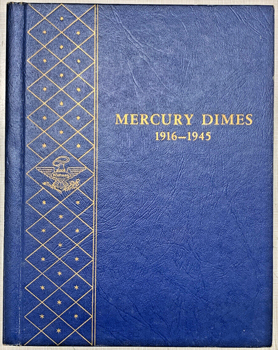 1916-1945 Mercury Silver Dime Complete Set-Whitman Deluxe Album (B)
