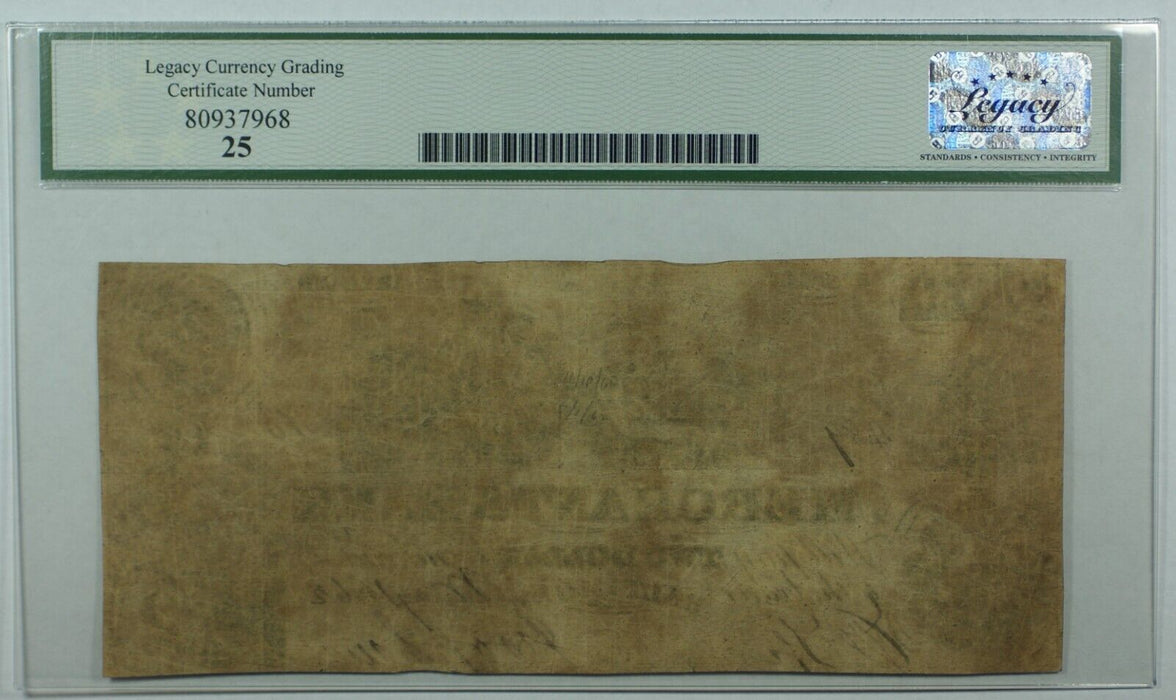 1862 $2 Merchants Bank Note, Baltimore Maryland Legacy VF 25
