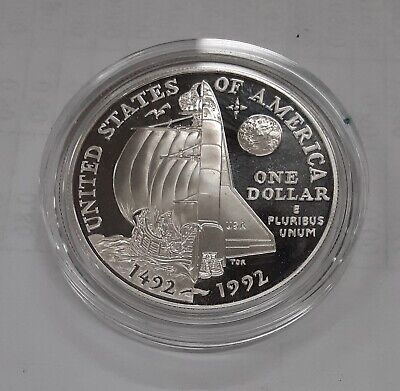 1992-P Christopher Columbus Proof Commemorative Dollar Coin In Capsule ONLY