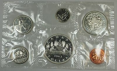 1963 Canada Proof-Like 6 Coin Set in Original RCM Plastic -- NO Envelope