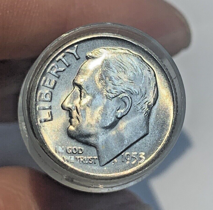 1953-S Roosevelt Dime BU/UNC Roll-50 Coins