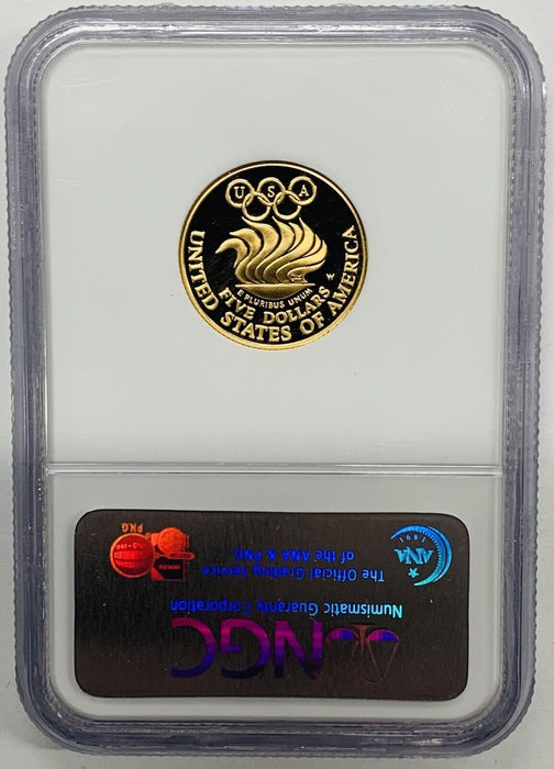 1988-W $5 Proof Olympics Gold Coin NGC PR 70 Ultra Cameo US Vault Collection