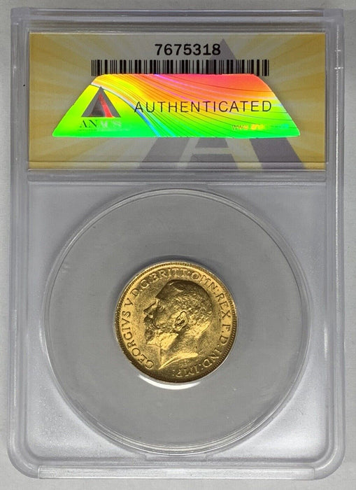 1917-S Australia Gold Sovereign Coin ANACS MS 61