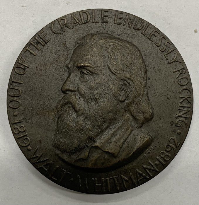 Society Of Medalists Walt Whitman Medal 54Th Issue 3”- 4 OZ