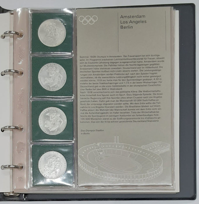 24 Coin Set West Germany 10 Mark Silver Coin Commemorating 1972 Munich Olympics