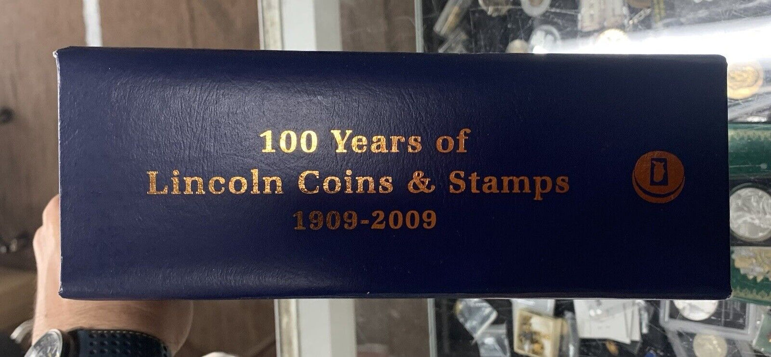 100 Years of Lincoln 1c Cent Coin and Stamps PCS Complete Collection 1909-2009