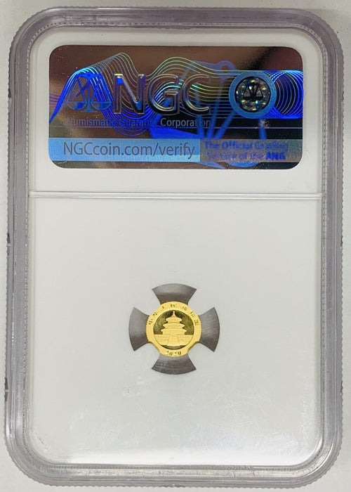 2020 China Gold Panda 1 Gram Fine Gold Coin NGC MS 70