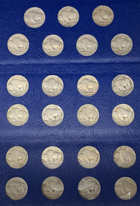 1913-1938 Buffalo Nickel Collection Complete Set-In Whitman Album (1937-D 3 Leg)