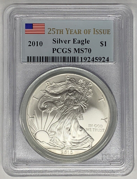 2010 American Silver $1 Eagle PCGS MS 70 (4)