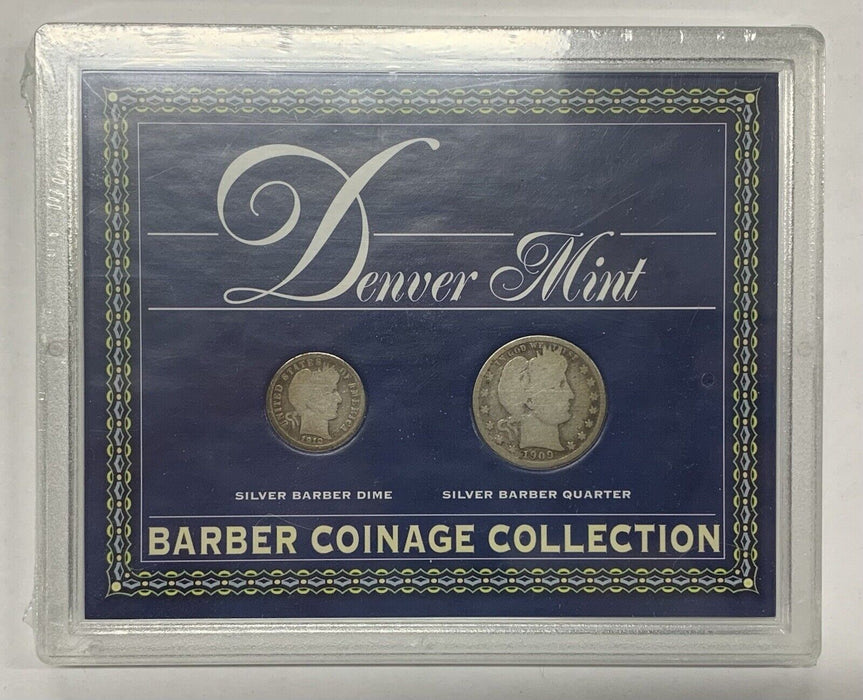 Barber Coinage Collection Silver Quarter & Dime, Denver Mint