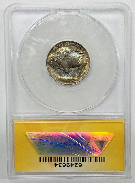 1913 Type 1 Buffalo Nickel 5c Coin Toned ANACS MS 60 Details Cleaned